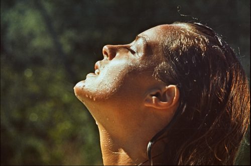 Romy Schneider sur le tournage de la piscine 1968