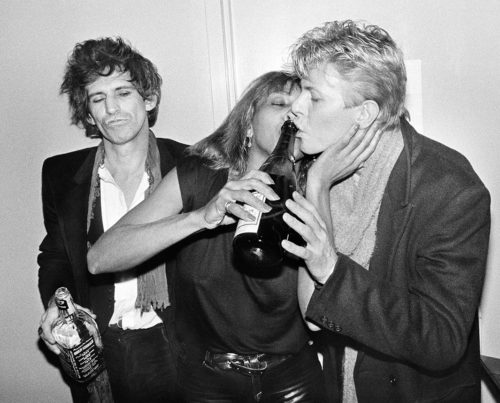 BOB GRUEN - KEITH RICHARDS, TINA TURNER, DAVID BOWIE, BACKSTAGE AT THE RITZ, NYC, 1983