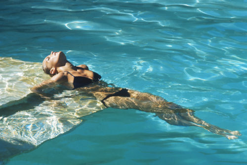 PHILIPPE LE TELLIER, SUR LE TOURNAGE DE LA PISCINE DE JACQUES DERAY, 1968